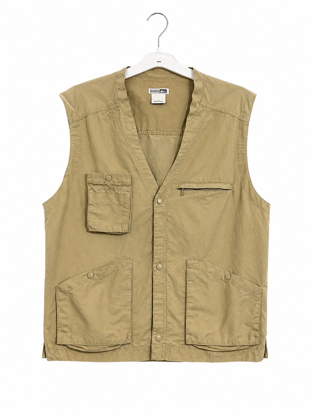 REI Recreational Vest Large Khaki Utility Hiking Fishing Outdoors Pockets